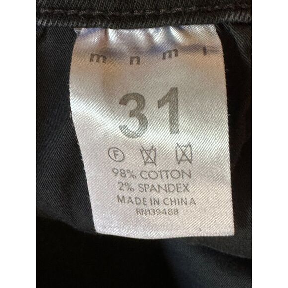 MNML Men's Distressed Black Skinny Jeans Size 31 - Picture 2 of 3